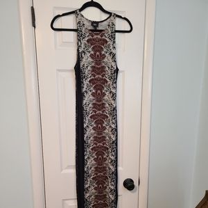 Snake Print Maxi Dress